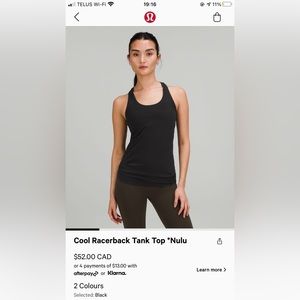 Lululemon Racerback Tank size 8